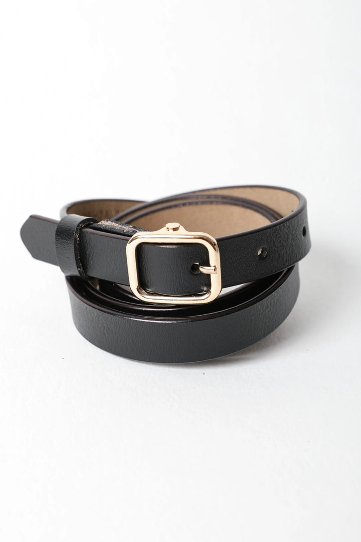 The Versatile Skinny Leather Belt