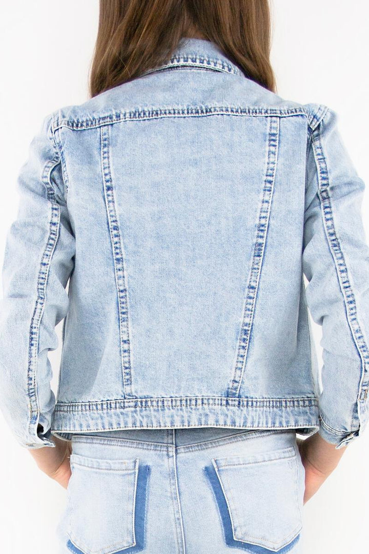 The Viola Go To Light Wash Denim Jacket by Tractr