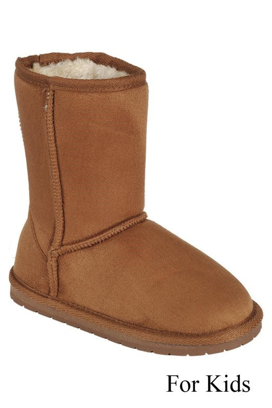 The Anissa Tan Faux Suede and Sherpa Boots
