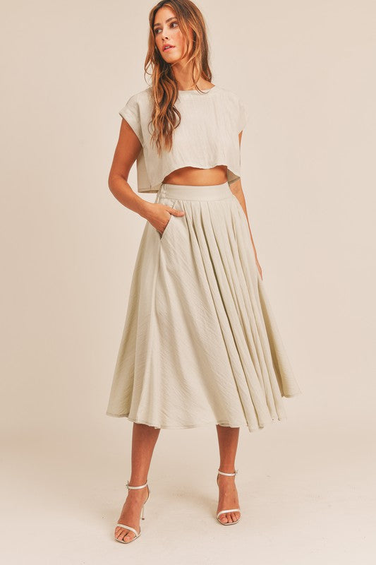 The Cassie Linen Skirt Set