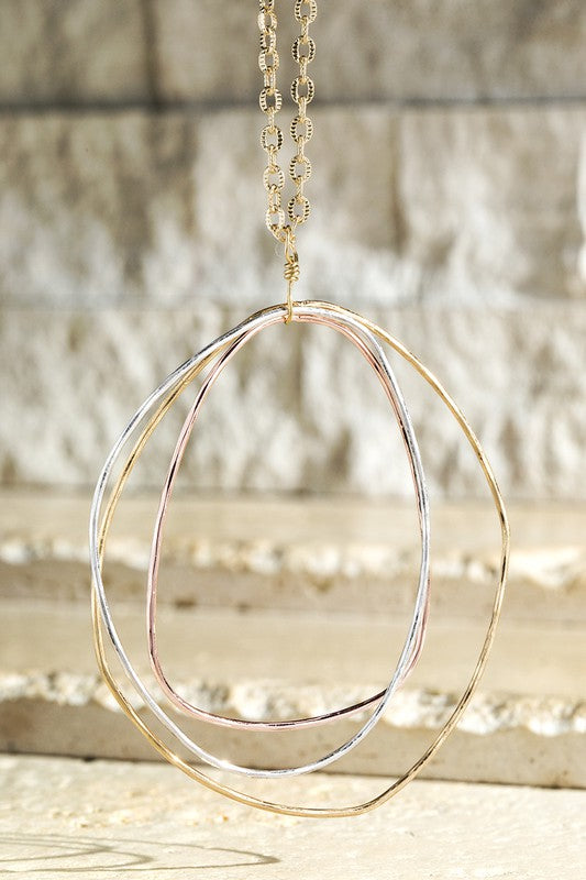 Layered Metal Wire Necklace