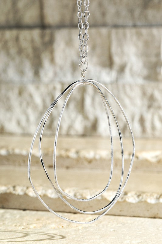Layered Metal Wire Necklace