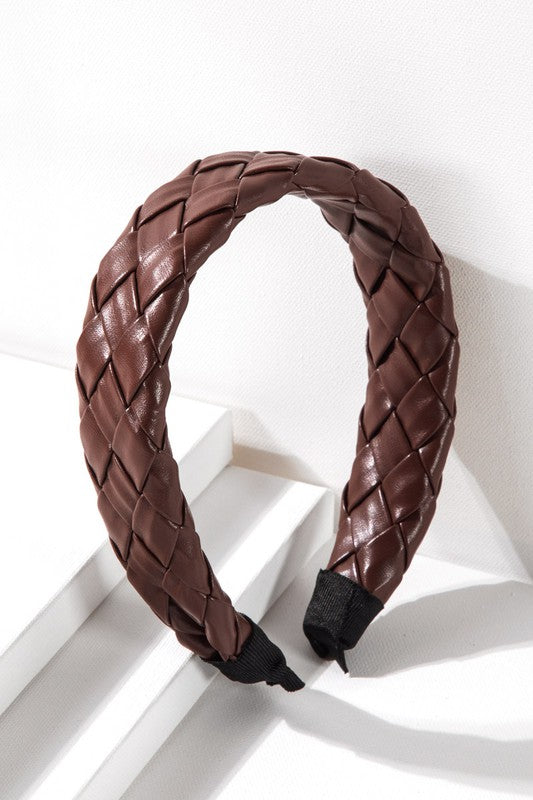 The Vegan Leather Woven Headbands