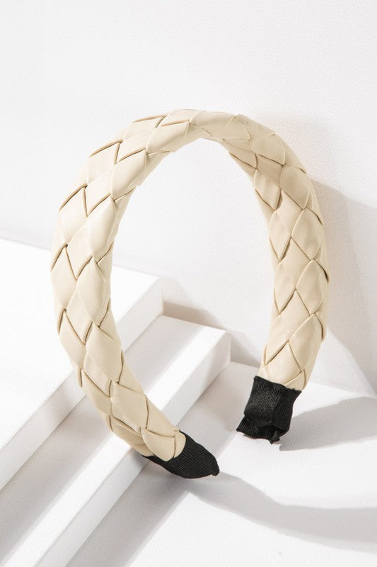 The Vegan Leather Woven Headbands