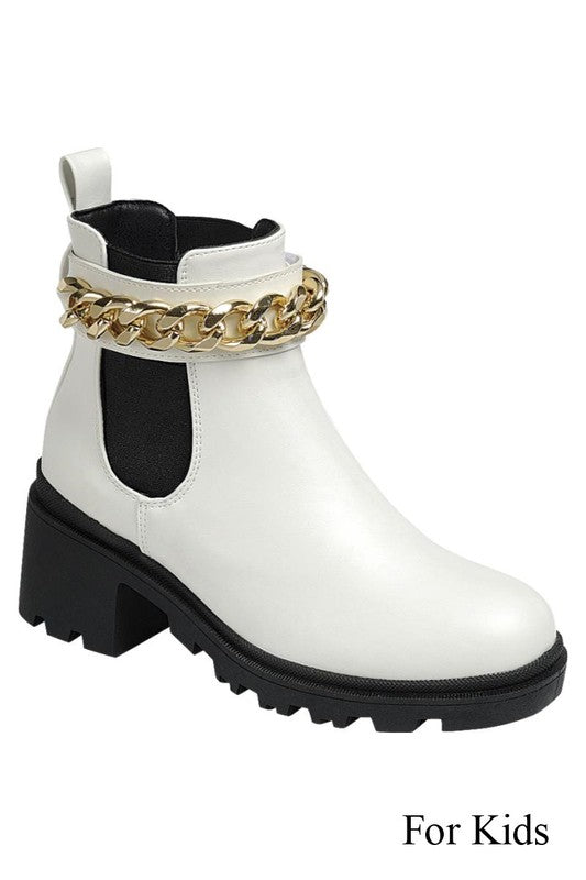 The Girls Pacific White Lug Sole Booties