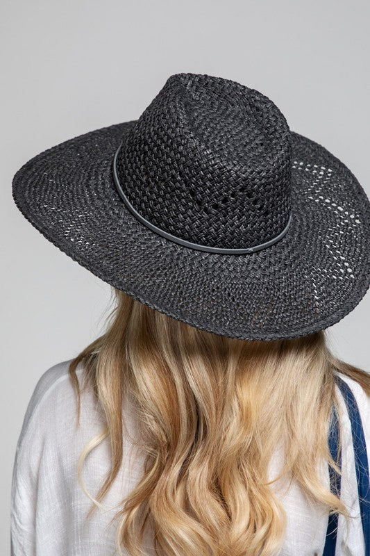 The Wide Brim Woven Panama Hat With Eyelet