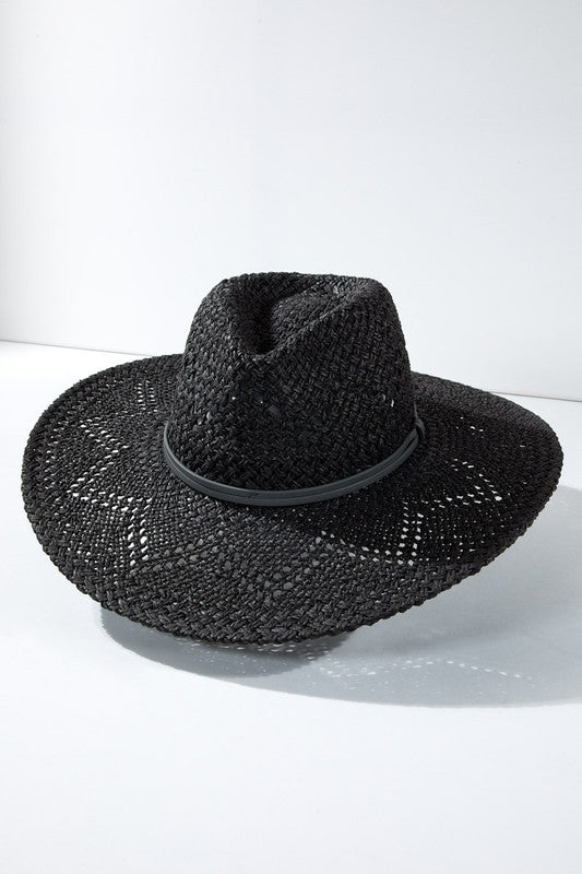 The Wide Brim Woven Panama Hat With Eyelet