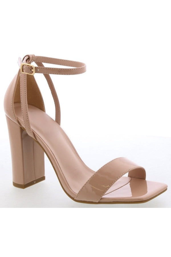 The Aliza Nude Patent Heel