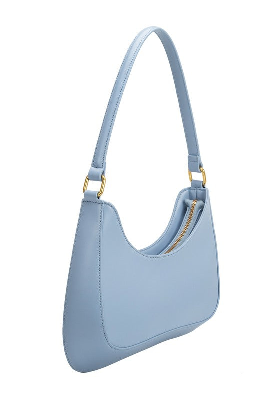 The Yvonne Sky Recycled Vegan Leather Shoulder Bag
