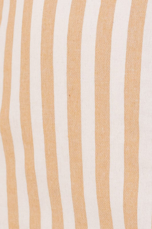 The Amanda Tan & White Striped Bustier Top