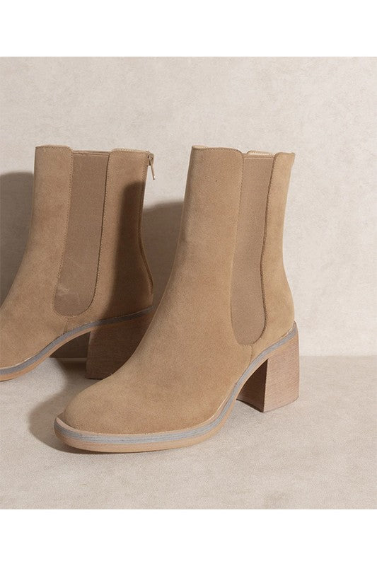 The Olivia Khaki Chelsea Boots