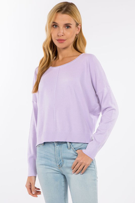 The Wear Me Out Soft Seam Cropped Sweater