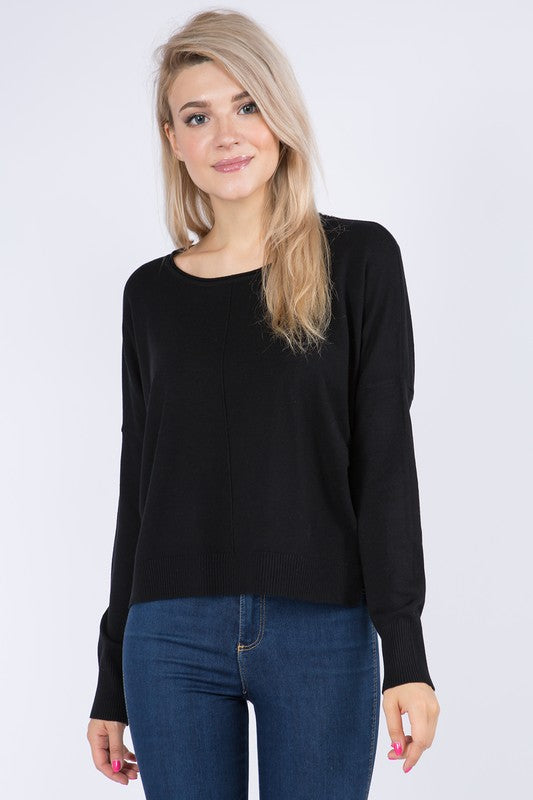 The Wear Me Out Soft Seam Cropped Sweater