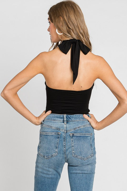 The Don't Get It Twisted Halter Neck Bodysuit