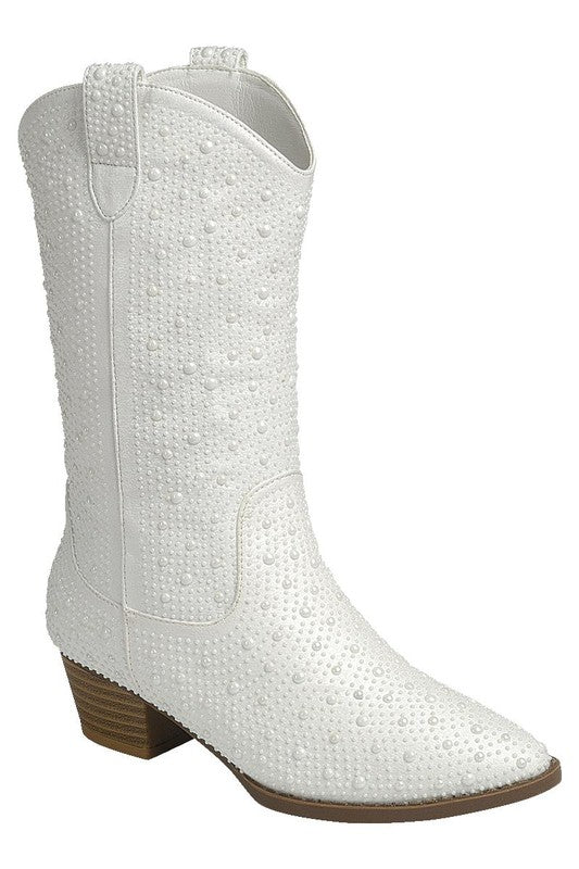 The Girls White Cowgirl Boots