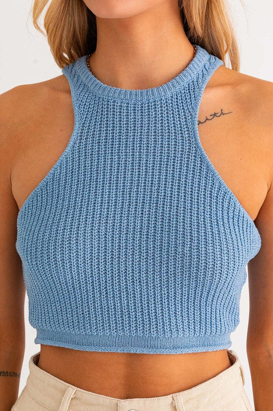 The Brittany Knit Halter Tank