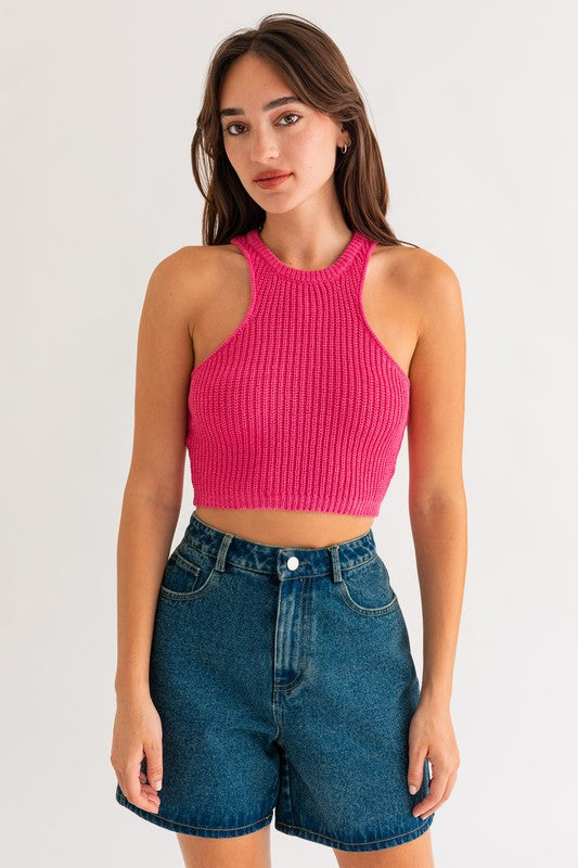 The Brittany Knit Halter Tank