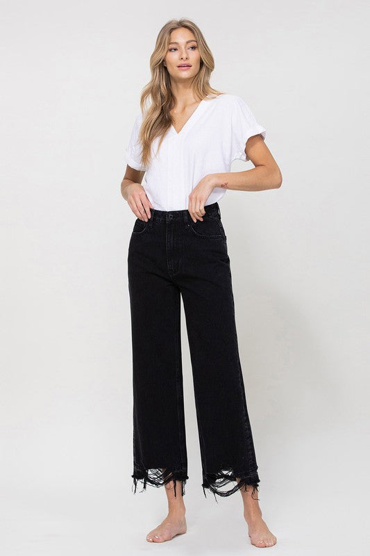 The Black Sun Super High Rise Wide Leg Jeans