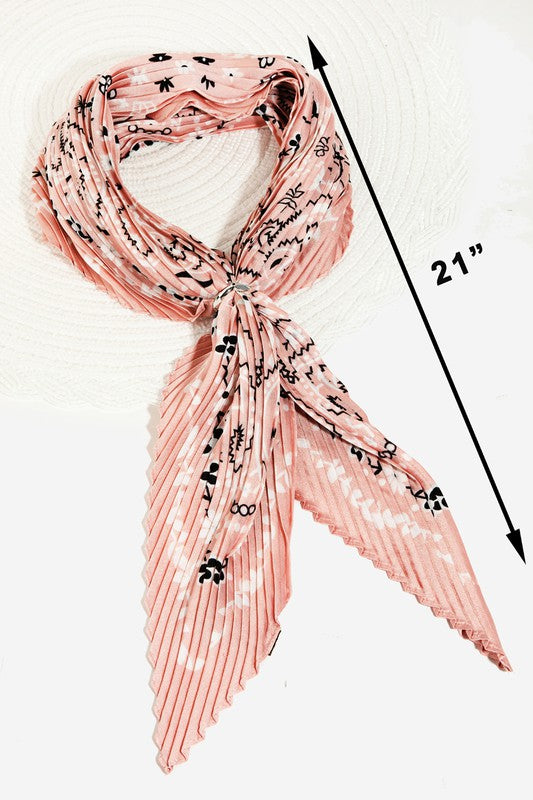 The Pleated Paisley Pattern Scarf