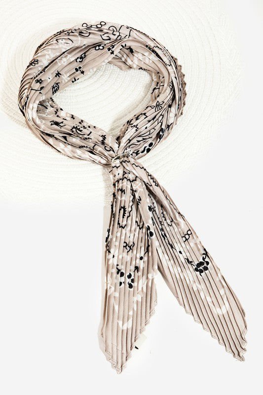 The Pleated Paisley Pattern Scarf