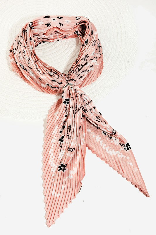 The Pleated Paisley Pattern Scarf