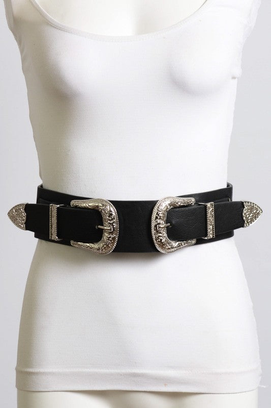 The Priscilla Double Buckle Western Style Belt