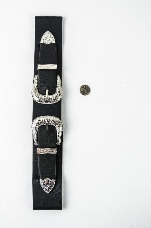 The Priscilla Double Buckle Western Style Belt