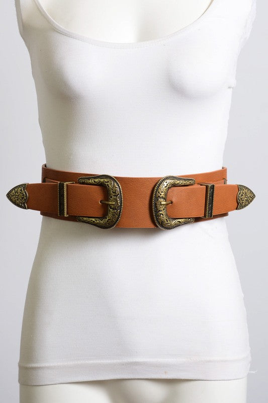 The Priscilla Double Buckle Western Style Belt