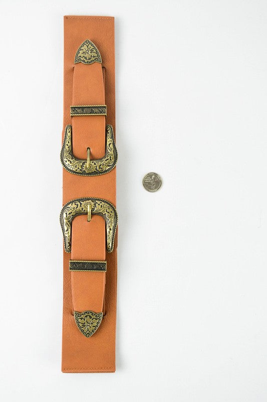 The Priscilla Double Buckle Western Style Belt