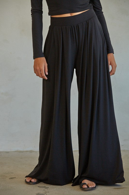 The Larger Than Life Black Wide Leg Pants