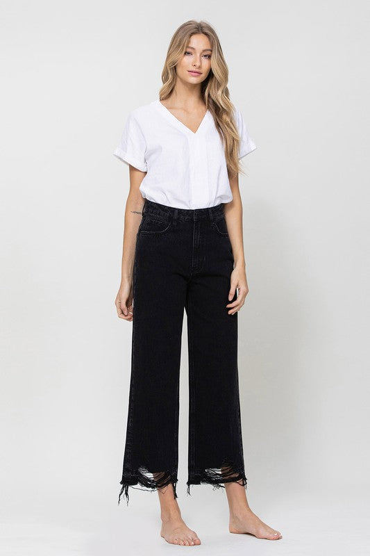 The Black Sun Super High Rise Wide Leg Jeans