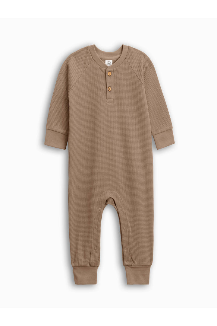 The Crosby Waffle Knit Henley Romper