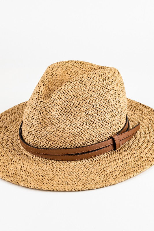 The Ruggine Double Leather Band Panama Hat