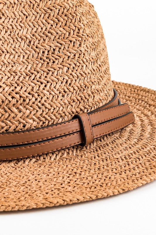 The Ruggine Double Leather Band Panama Hat