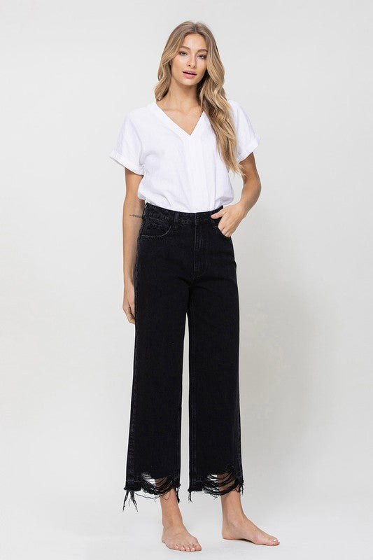 The Black Sun Super High Rise Wide Leg Jeans