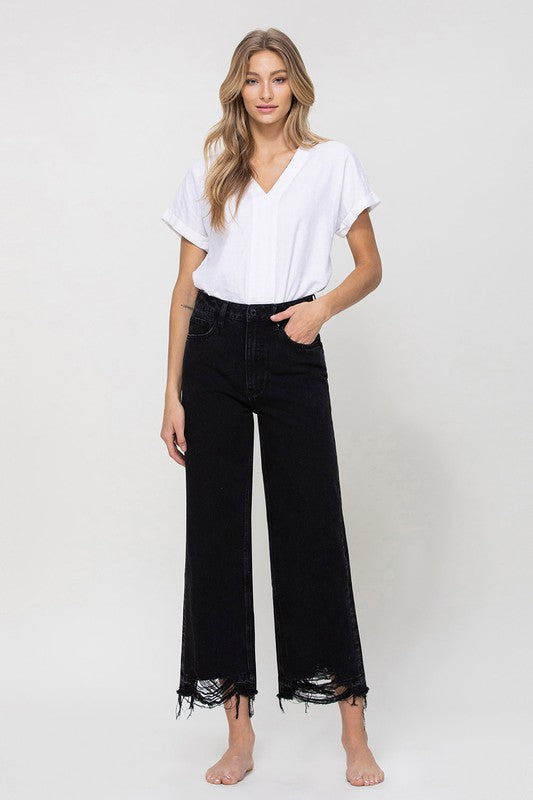 The Black Sun Super High Rise Wide Leg Jeans