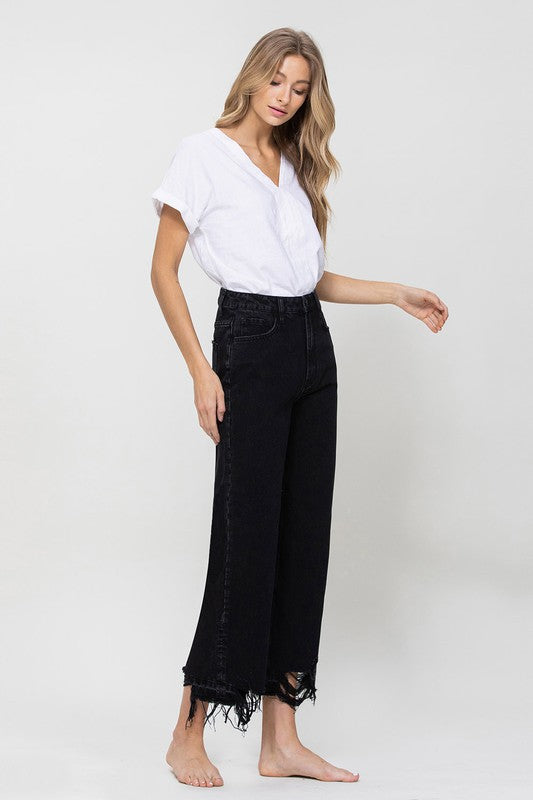 The Black Sun Super High Rise Wide Leg Jeans