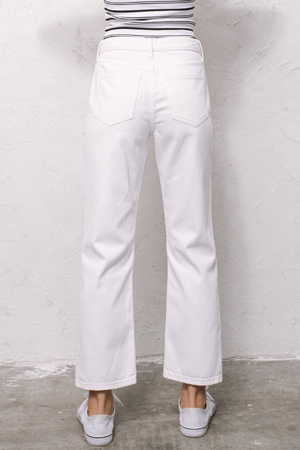 The Starla White High Rise Slim Straight Jeans