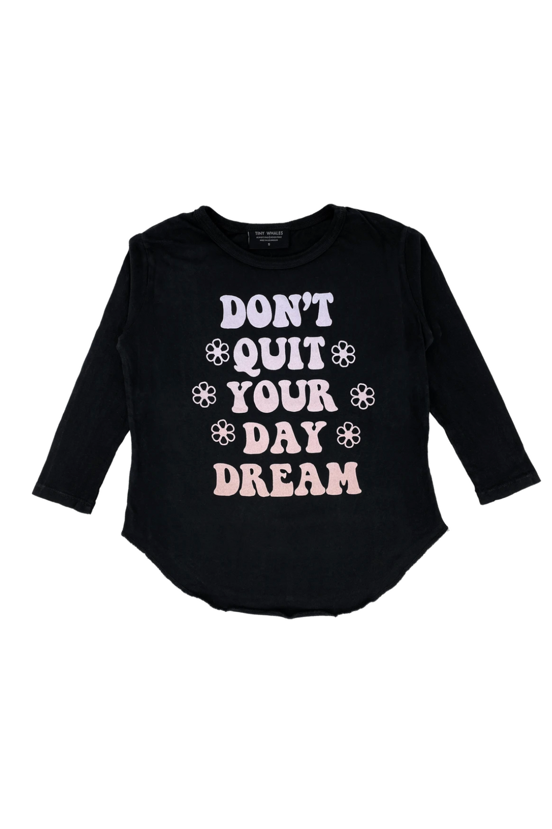 The Day Dream Black Long Sleeve Graphic Tee by Tiny Whales
