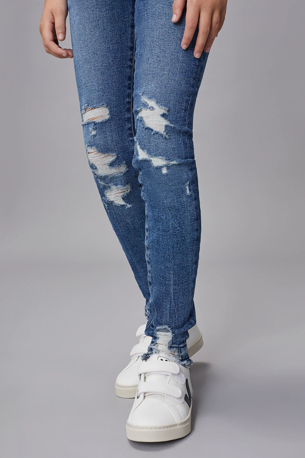 The Chloe Distressed Skinny Jeans in Riptide by DL1961