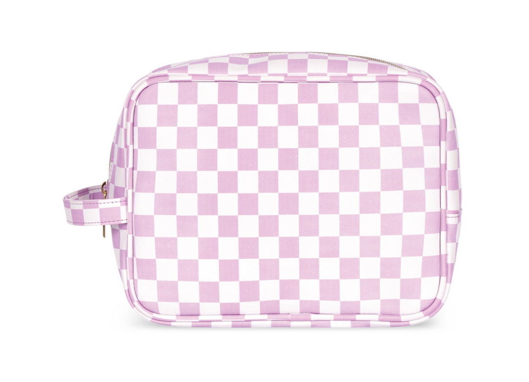 Checkered Smiles Rectangle Cosmetic Bag