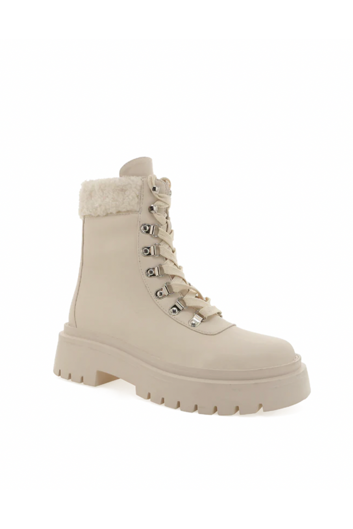 The Ferria Cream Sherling Boot by Billini