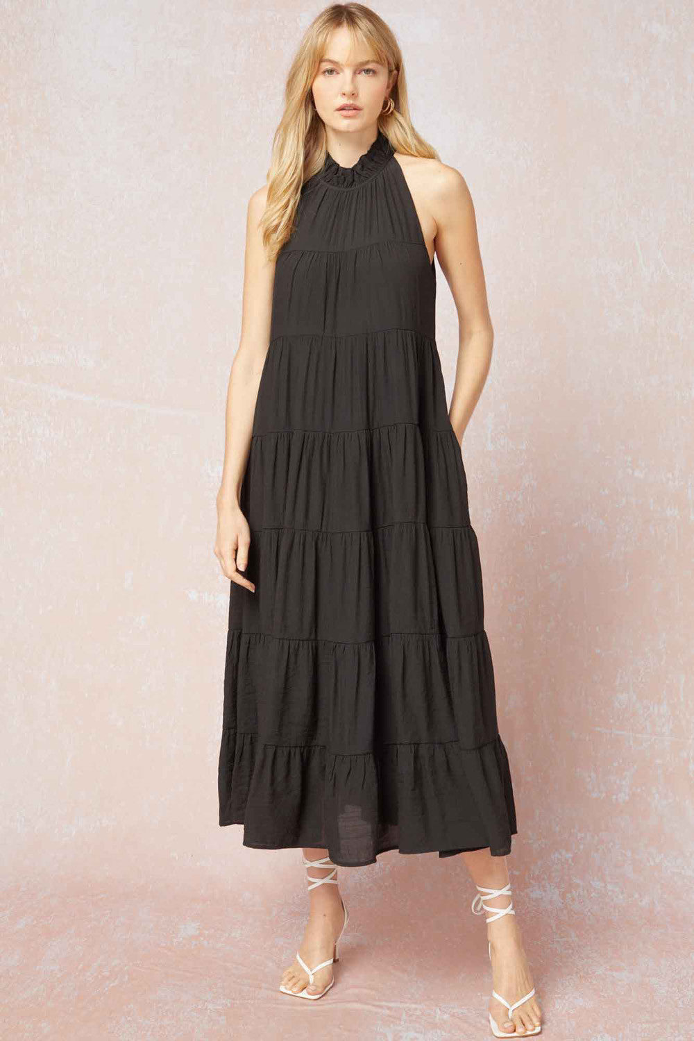 The Wendy Sleeveless Tiered Maxi Dress