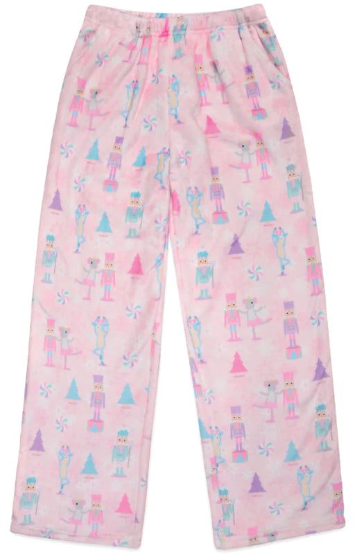 The Nutcracker Sweet Pink Plush Girls Pajama Pants