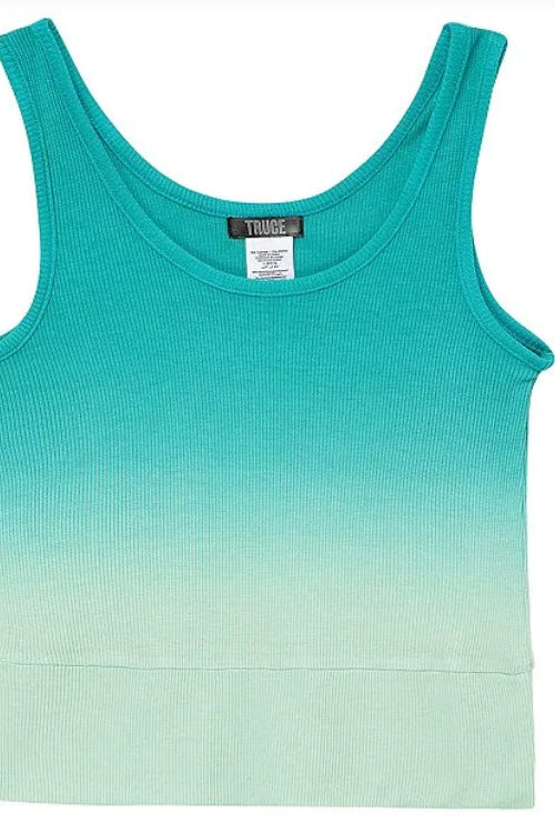 The Catch a Wave Turquoise Dip Dye Tank