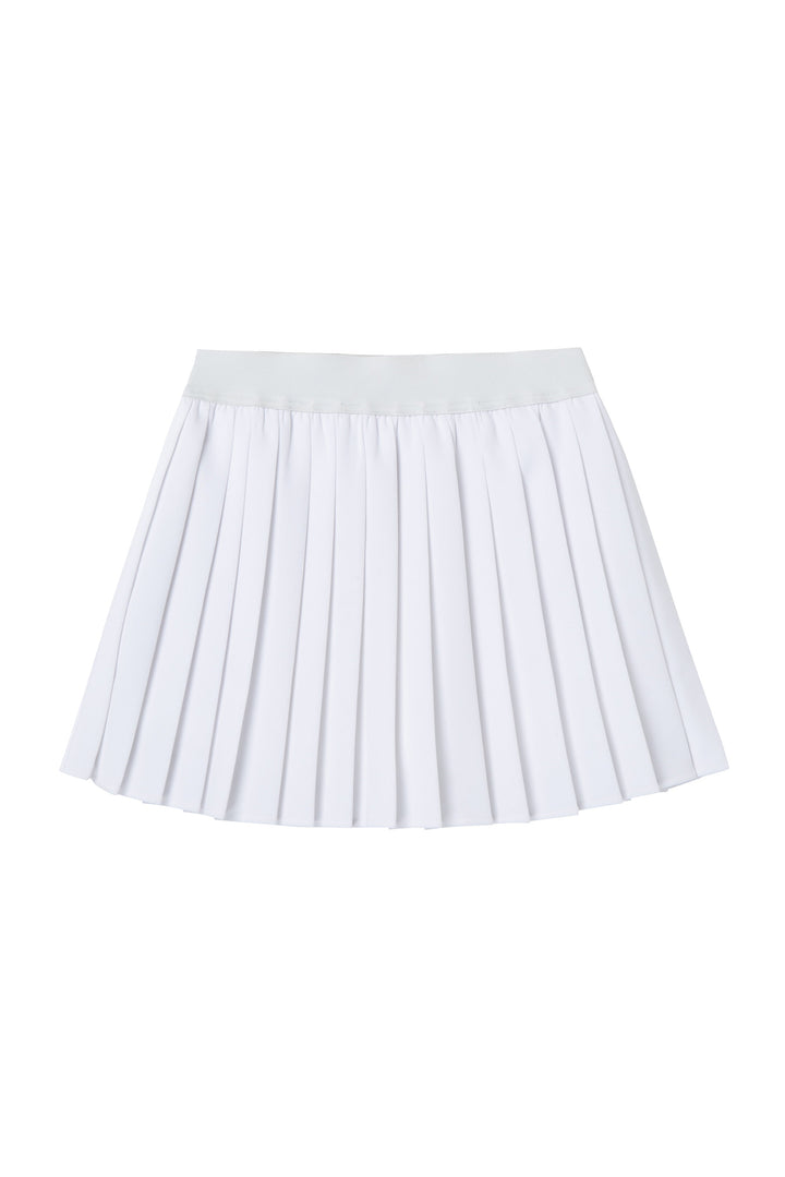 White Pleated Tennis Skirt by TRUCE