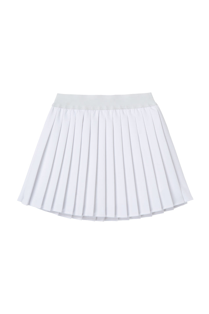 White Pleated Tennis Skirt by TRUCE