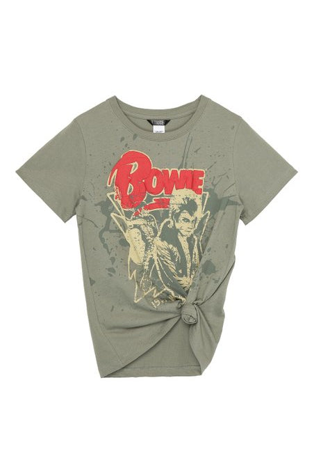 Girls Bowie Olive 1972 World Tour T-Shirt by TRUCE